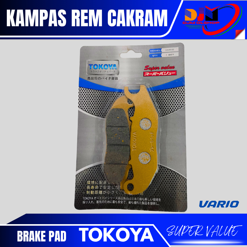 TOKOYA Kampas Rem Cakram Depan Vario 110 Karbu Pcx 2019 ABS