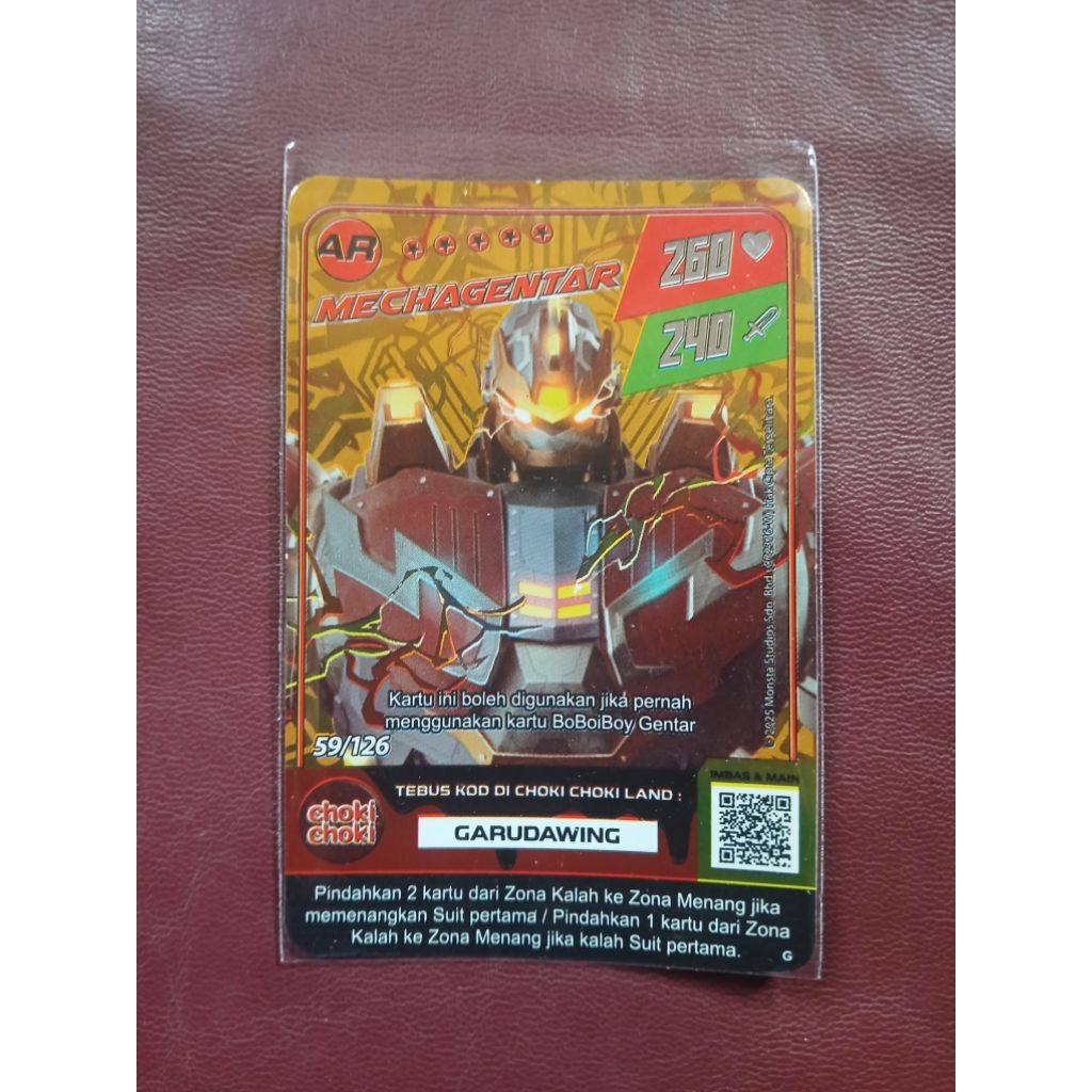 KARTU BOBOIBOY GALAXY MOSTA CHOKI CHOKI