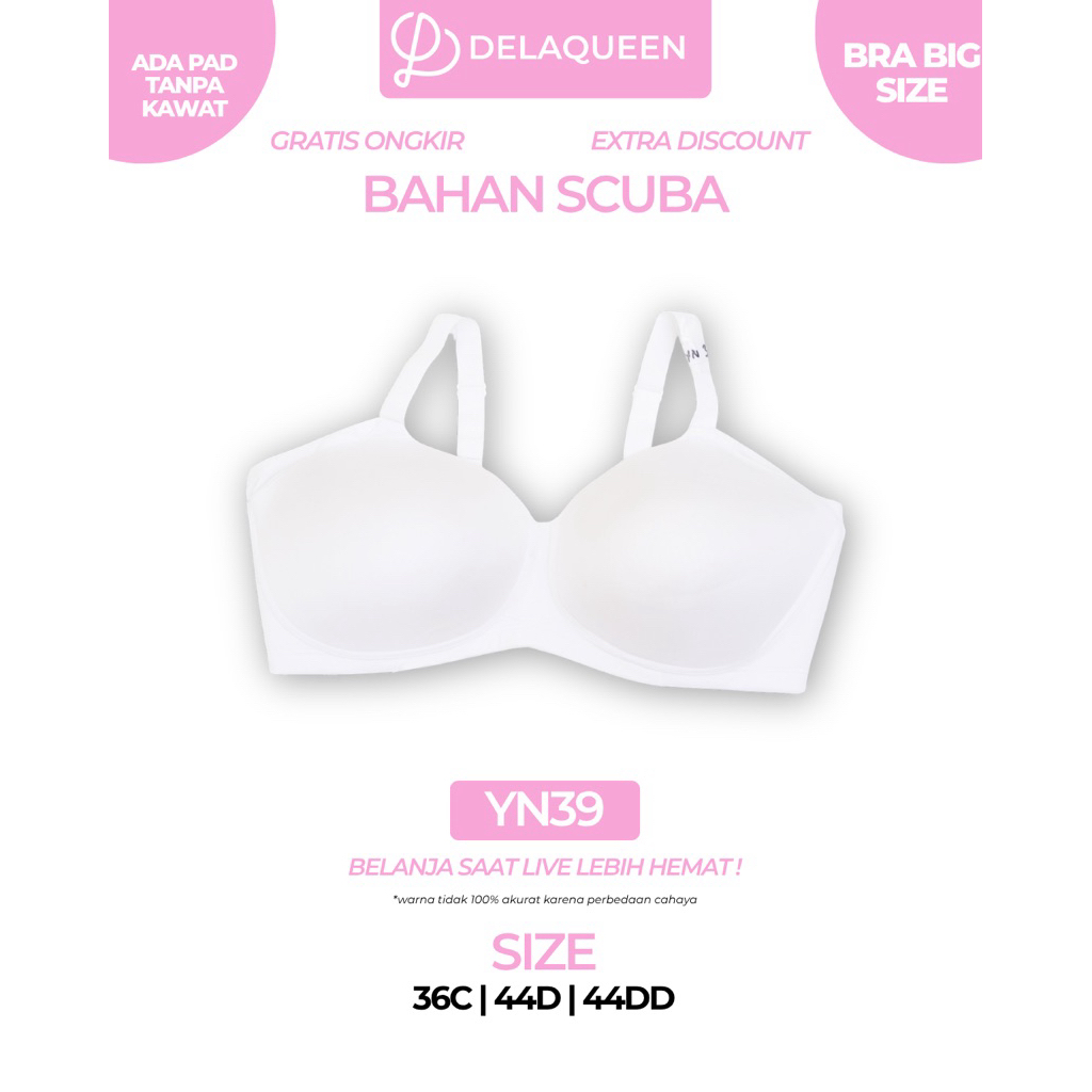 Delaqueen | Bra Big Size Bra Jumbo 36C 44D 44DD YN39