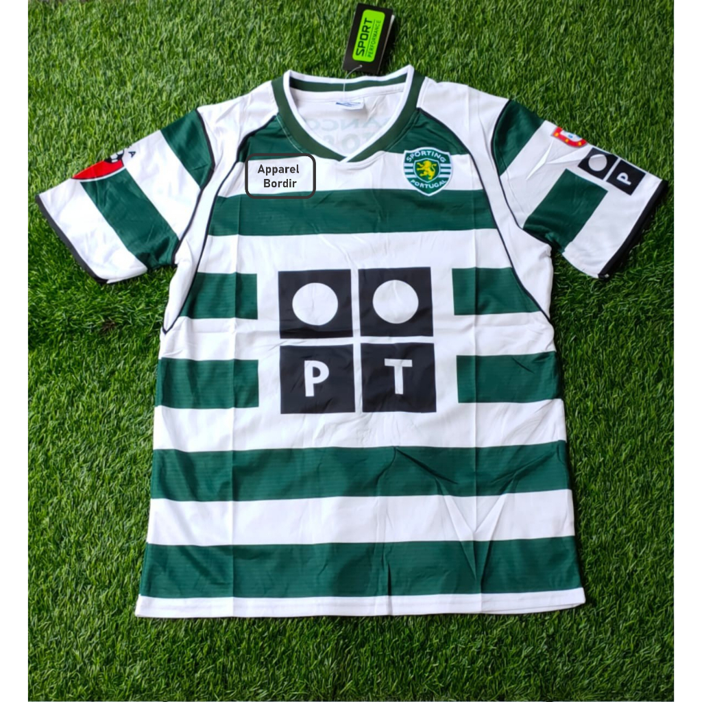 Jersey Retro Sporting Lisbon Home 2002/2003 Grade AAA Classic / Jersey Bola Retro Vintage