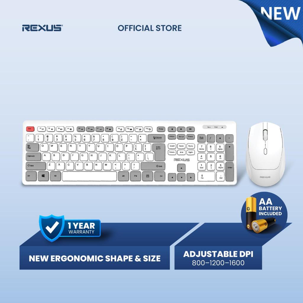 Rexus KM8 V2 Bundle Combo Office Keyboard + Mouse Wireless