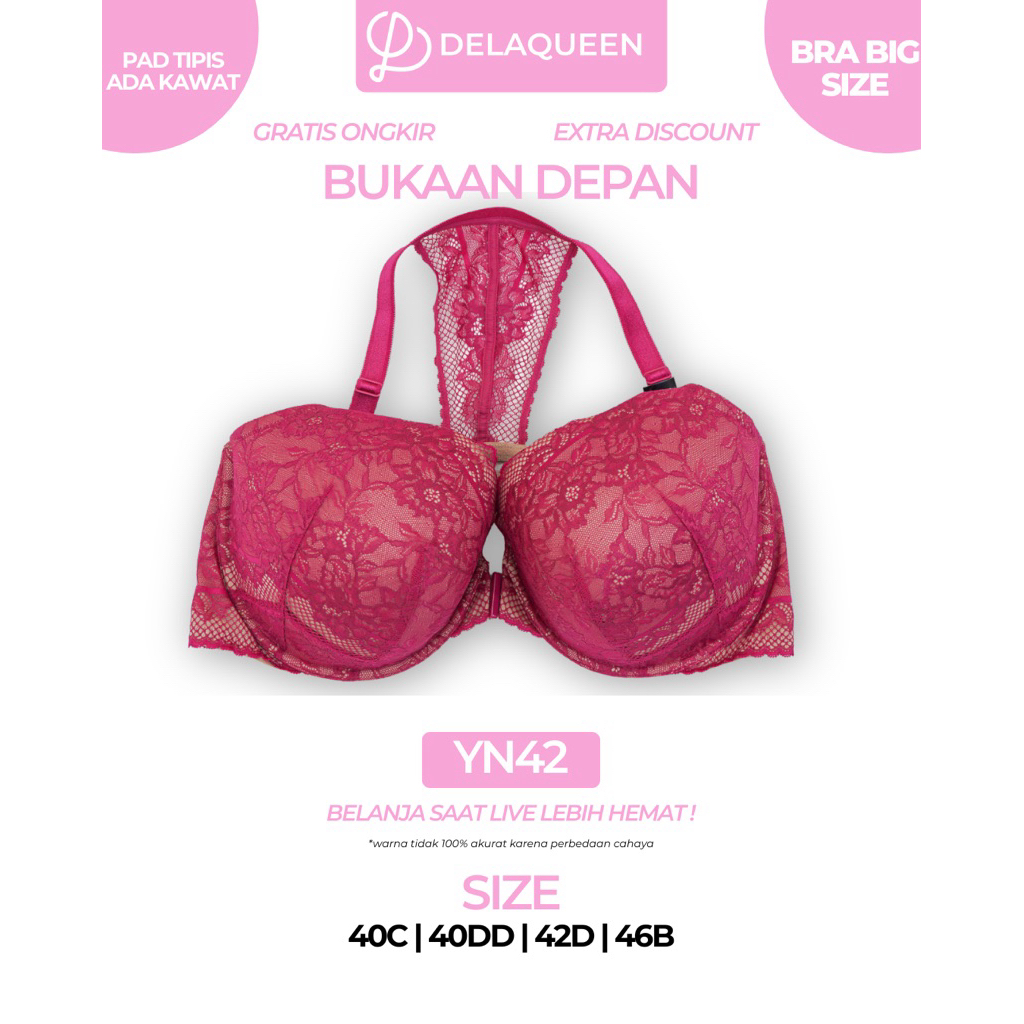 Delaqueen | Bra Big Size Bra Jumbo 40C 40DD 42D 46B YN42