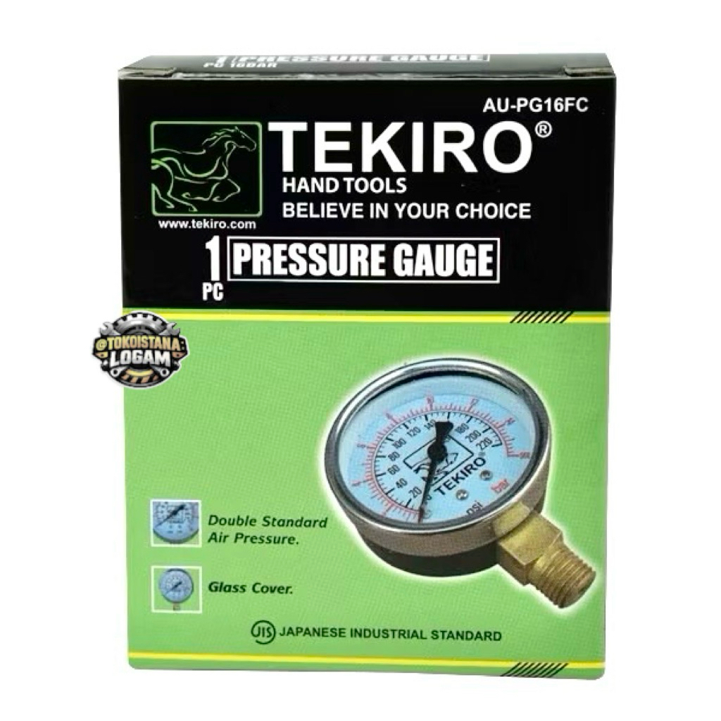 Tekiro Ukur Tekanan Angin Pressure Gauge Kompresor 16Bar 25Bar