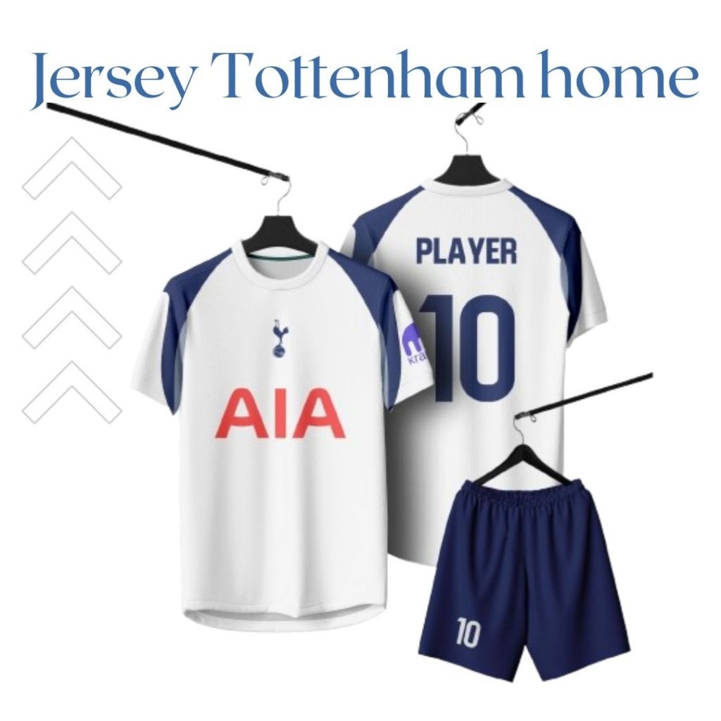 Jersey Tottenham home  Terbaru Gratis Nickname dan nomor punggung
