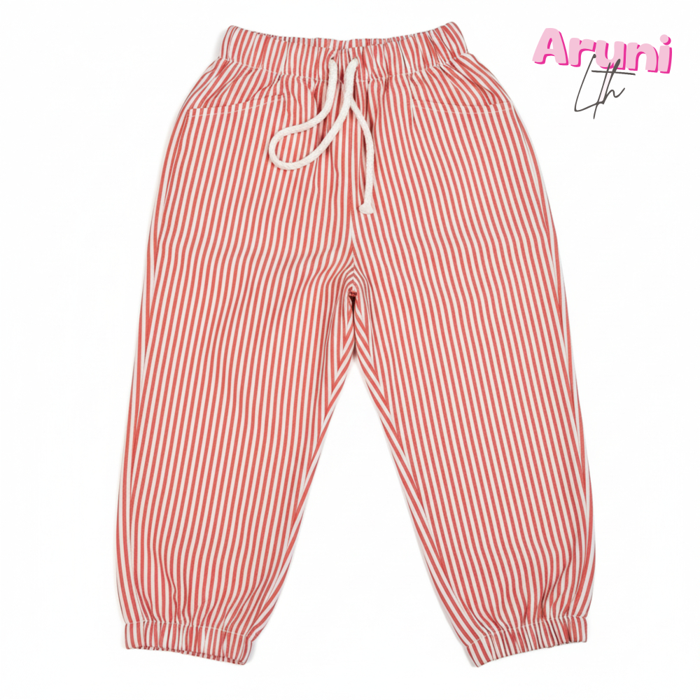 Celana Joger Anak Celana Salur Anak Panjang Garis-Garis Stripe Anak1-8 Thn