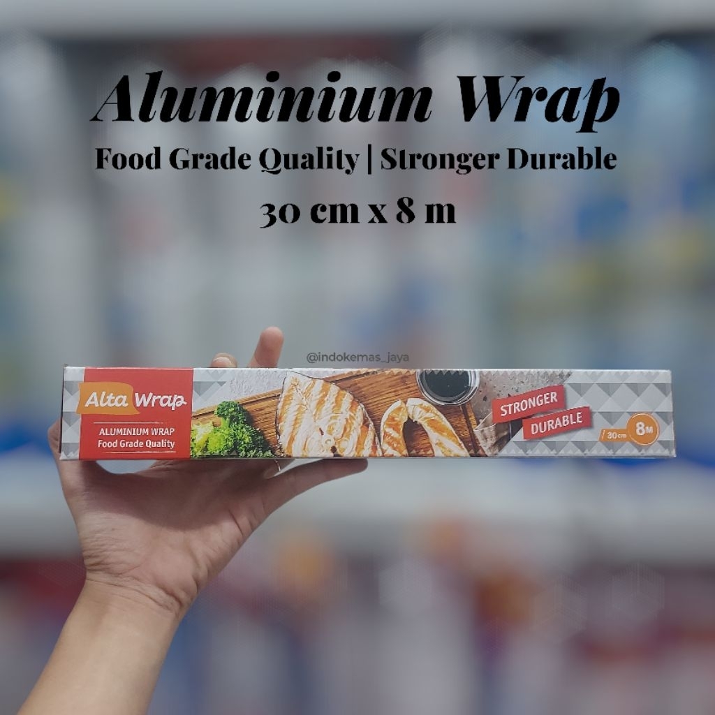 Alta Aluminium Foil Wrap/ Aluminium Foil Lembaran Roll/ Aluminium Foil Makanan/ Kertas Aluminium/ Bu