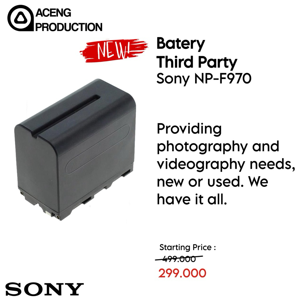 Battery Sony NP-F970/F960 Camera Compatible HXR-NX100 HXR-NX5R PXW-Z150 NEX-FS700