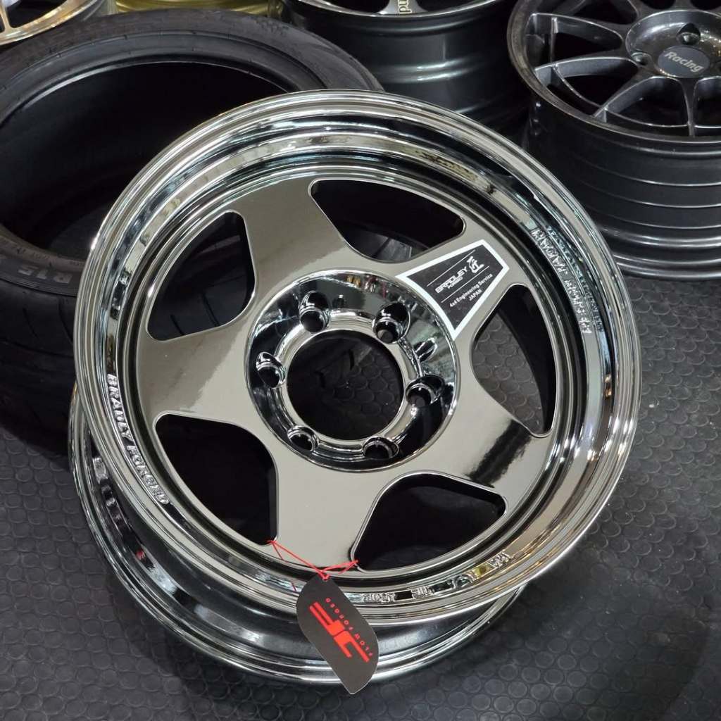 velg mobil rally ring 18 BRADLEY TAKUMI BLACK CROME R18 velg racing pajero Fortuner hilux triton