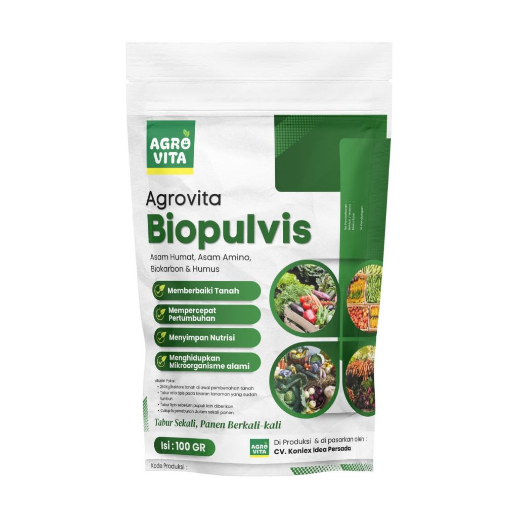 Agrovita Biopulvis Asam Humat, Asam Amino dan Biokarbon - 5KG