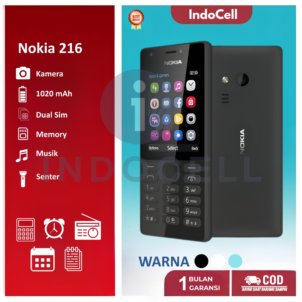 Hp NOKIA 216 Cod Dual Sim Termurah