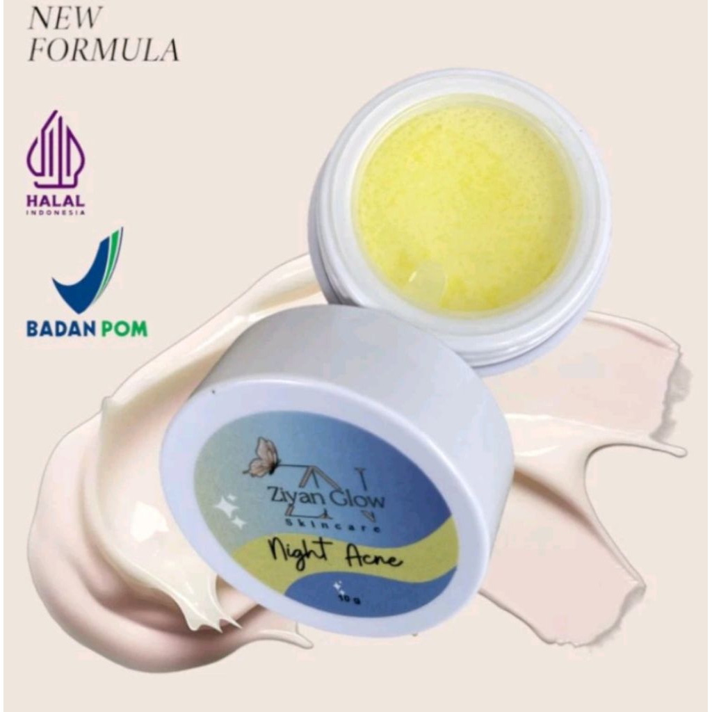 night KLINIK cream ziyan glow/cream malam ziyan glow/ziyan glow ecer