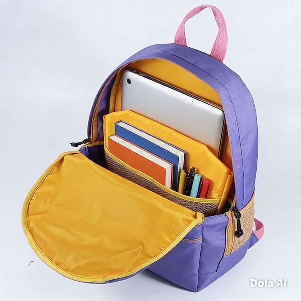 Backpack Purple Abigadu / Tas Sekolah Wanita / Ransel sekolah sd smp sma / back pack remaja / ransel