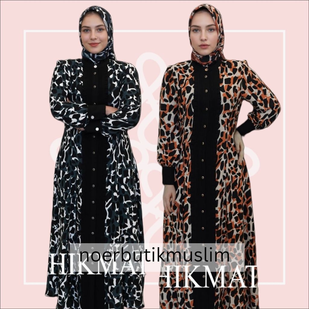 Hikmat Original Fashion A5124 - Abaya Hikmat  - Noerbutikmuslim - Gamis lebaran  - muslim wanita