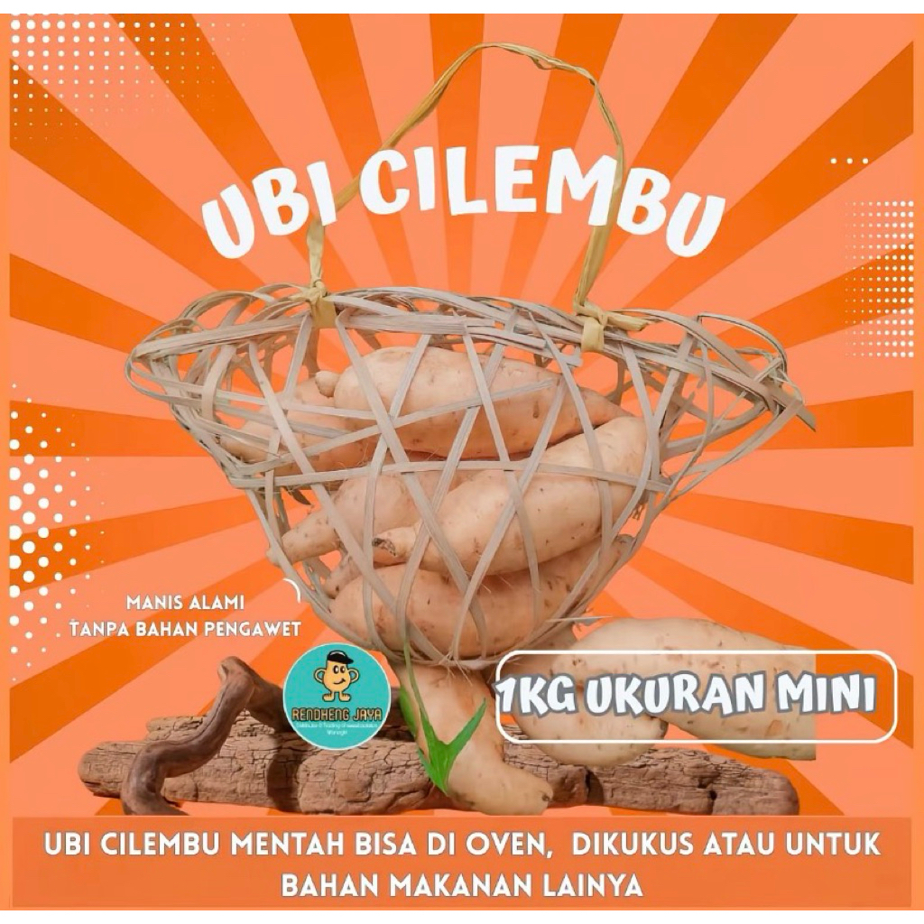 Ubi Cilembu Madu Sultan Simanis Asli Ukuran Mini 1Kg Isi 15-20,Super Legit Dan Manis Siap Rebus,Kuku