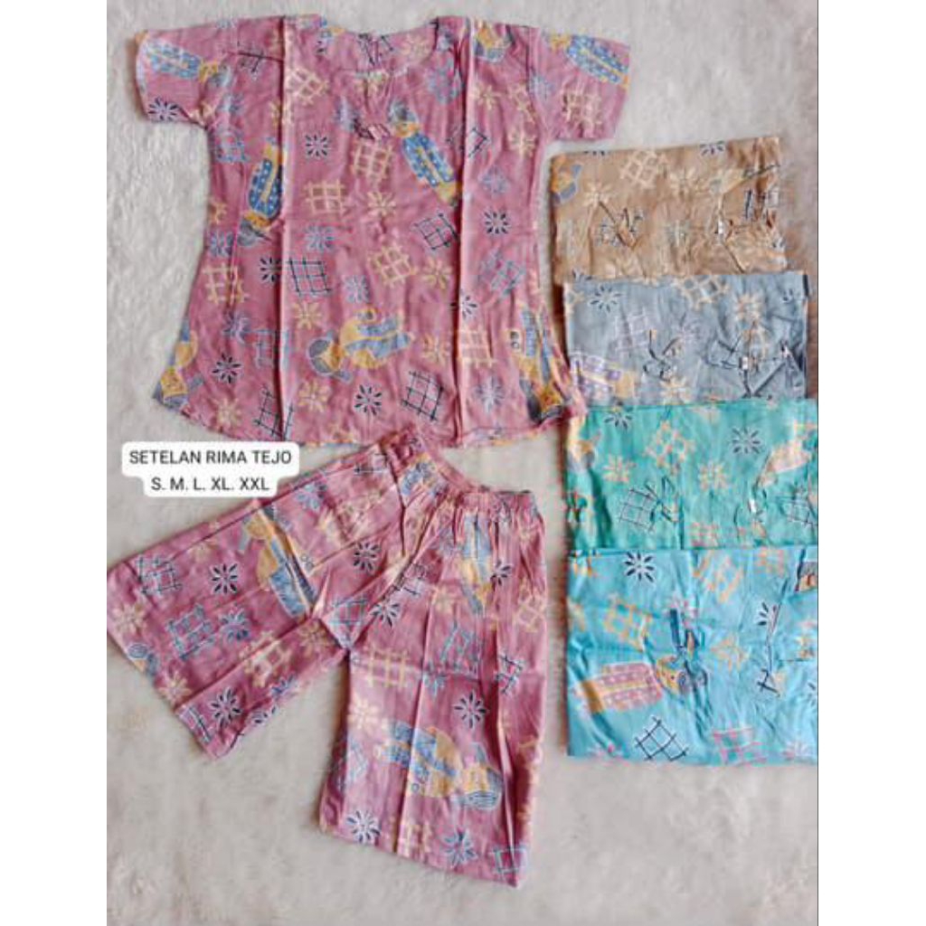 SETELAN RIMA BUTEDJO / MOTIF BU TEJO / SETELAN RIMA MURAH / ONESEAT ANAK MURAH