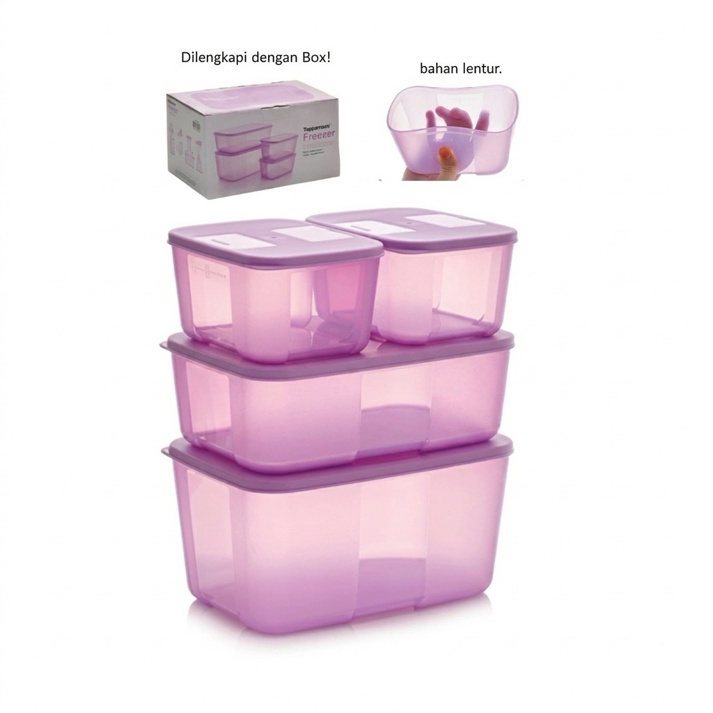 freezermate set snowflake kulkas tupperware