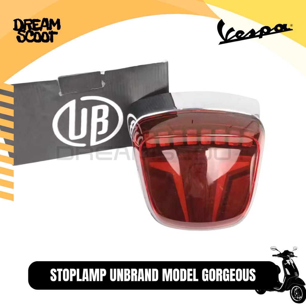 Stoplamp Unbrand Model Gorgeous Red Mika Vespa Sprint Vespa Primavera Stoplamp Vespa Stoplamp Gorgeo