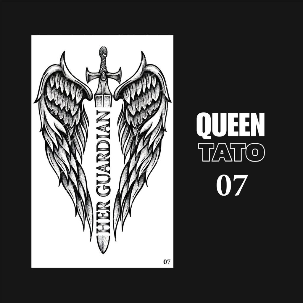 QueenTato - Stiker tato temporer semi permanen Motif Gambar 07