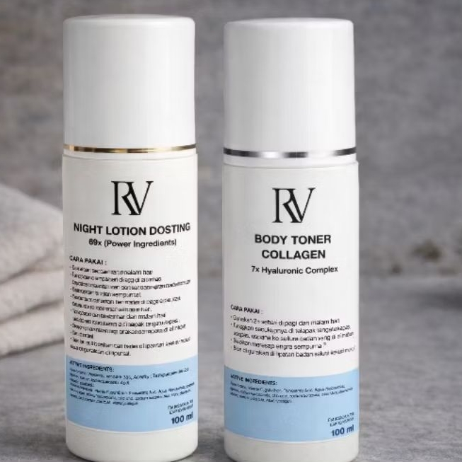 1 PAKET RV NIGHT LOTION  + TONER