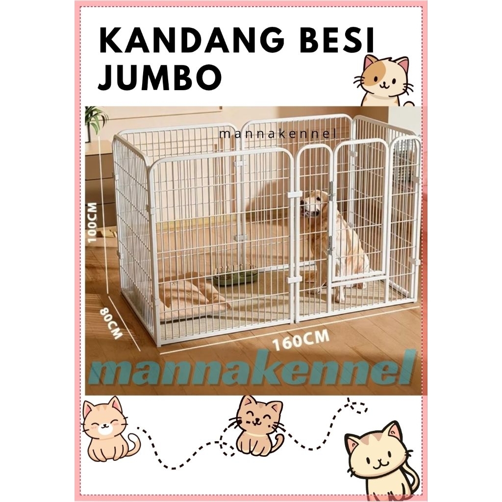 (JOS) PROMO KANDANG PAGAR ANJING BESI PAGER FENCE BASIC STAR FENCE SMART FENCE KOREA SMART FENCE DIY