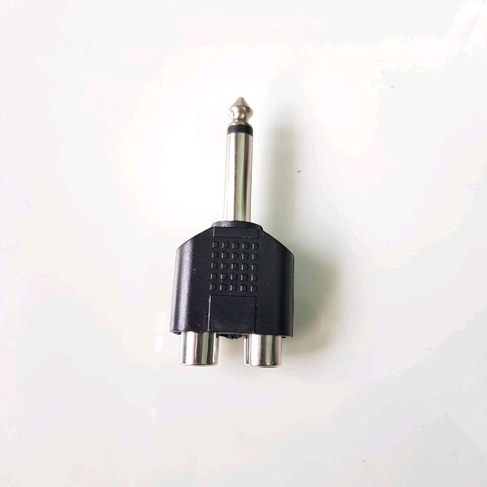 Jack Toa RCA Cabang T Akai 1 Ke 2 RCA Plastik Y AKAI TOA PVC Cabang AKAI MONO 6,5mm 6.5mm Jack Sambu
