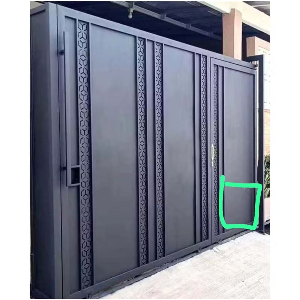 pagar minimalis pintu gerbang model sliding pesanan pa Eno puri lestari Cikarang
