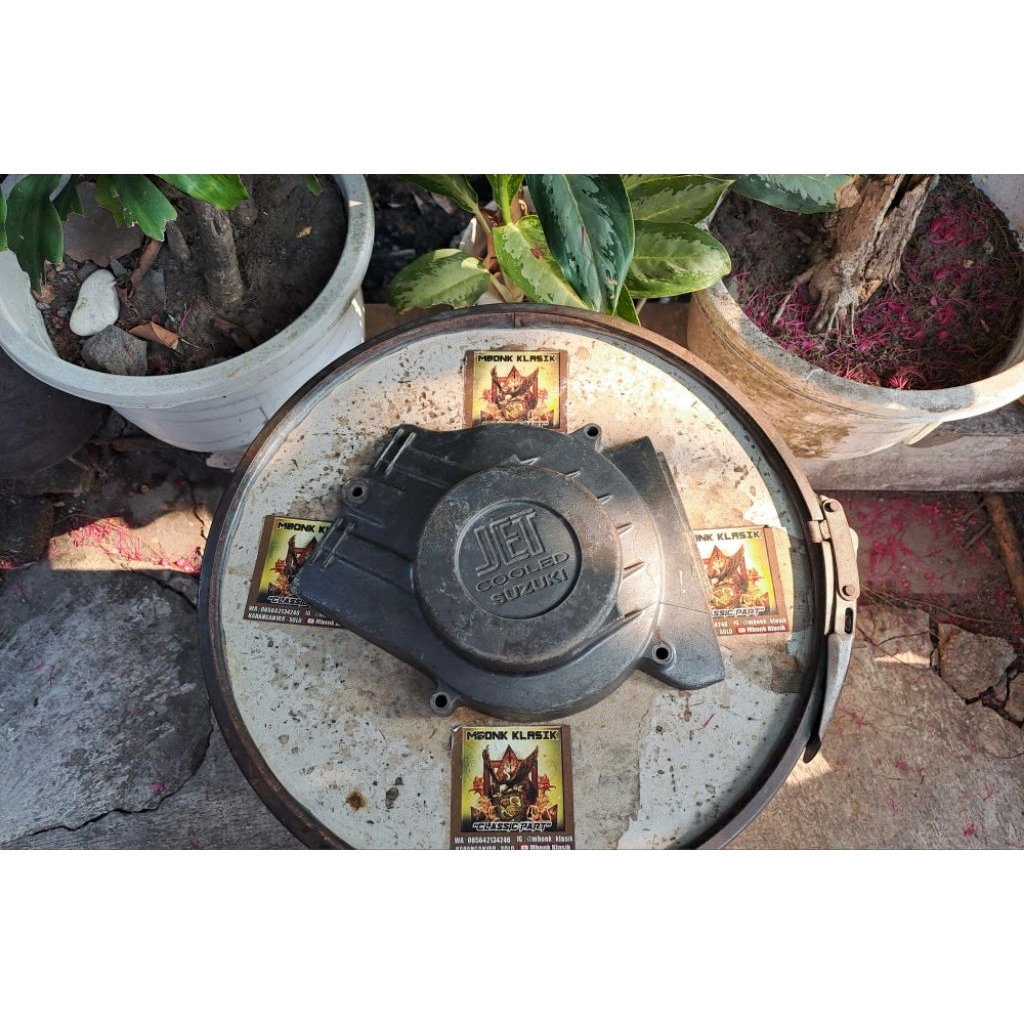 cover block kiri bak magnet satria 2 tak 2t 2tak lumba r s ORIGINAL blok magnet suzuki satria 2 tak