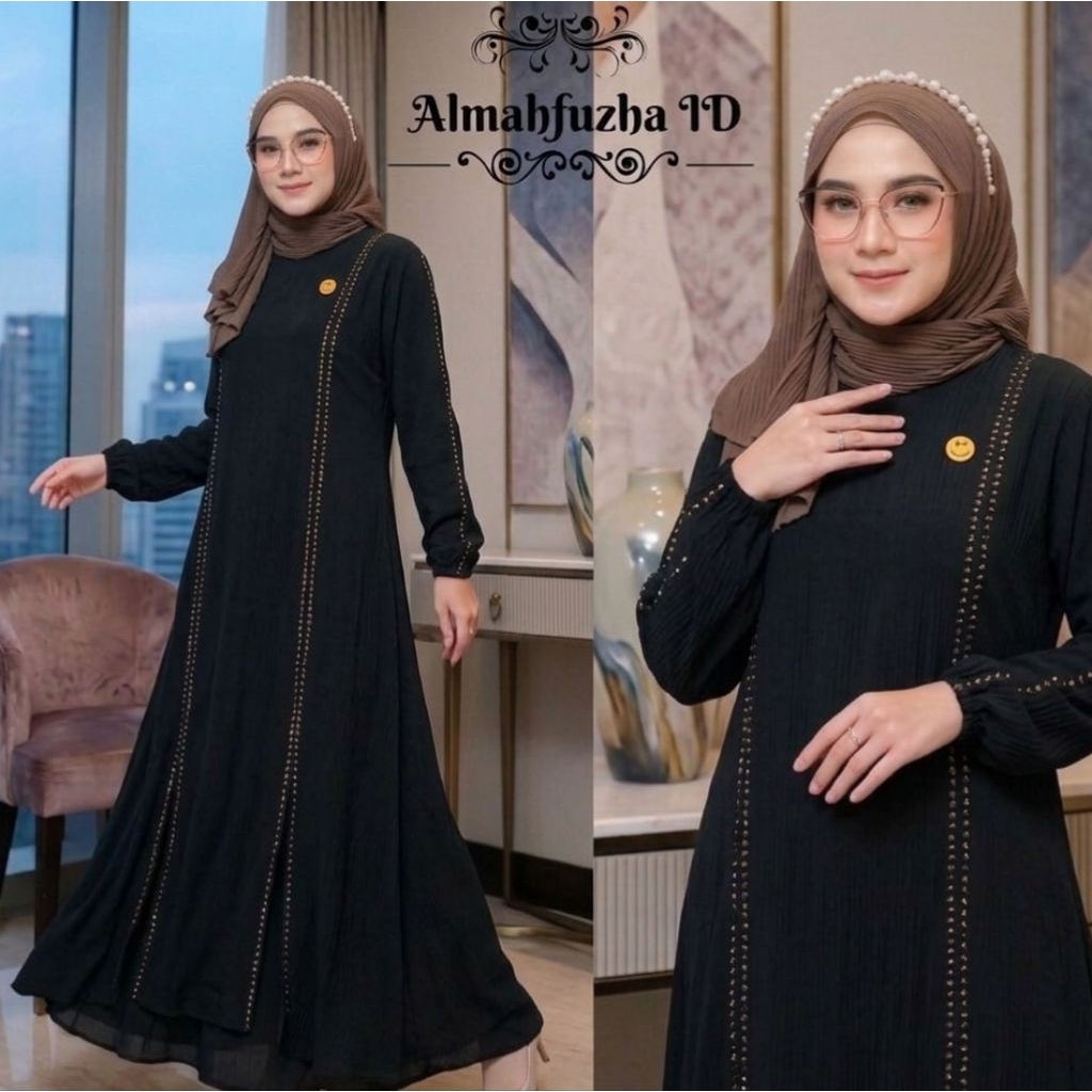 Gamis Abaya Crinkle Saroski Mewah // Gamis Crinkle Payet Saroski Elegan