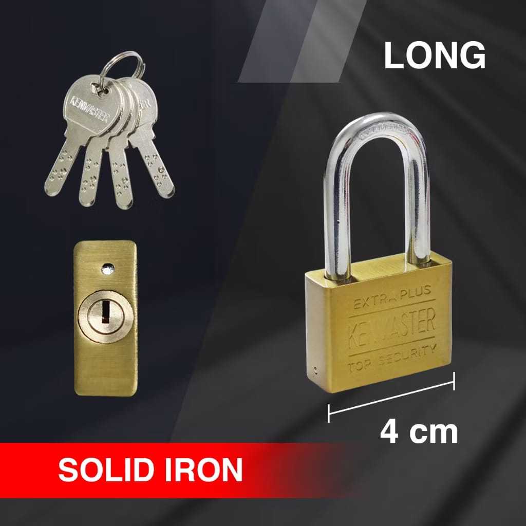 Kenmaster Gembok Komputer Panjang 40MM CK-40L KEY L / Gembok Komputer Key Kuning / Gembok Leher Panj