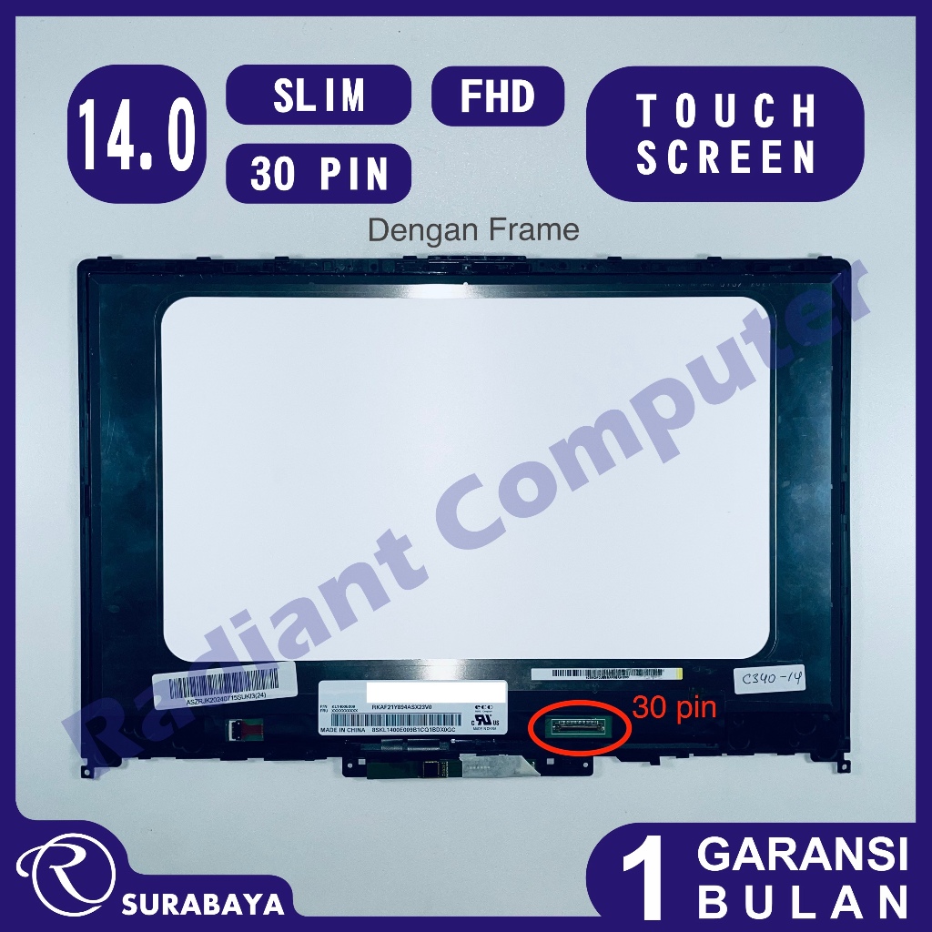 LCD LED Touchscreen Lenovo Ideapad C340-14 C340-14API C340-14IML C340-14IWL FHD
