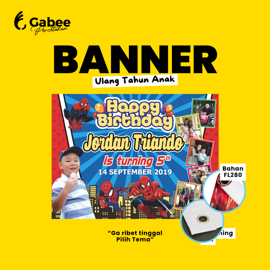 BANNER BACKDROP SPANDUK ULANG TAHUN ANAK KHITAN EVENT HAJATAN ULTAH AQIQAH KELAHIRAN TASYAKURAN