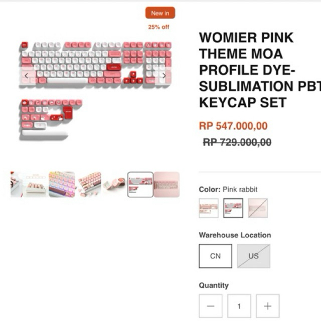 Keycaps Womier Pink Rabbit MOA Profile