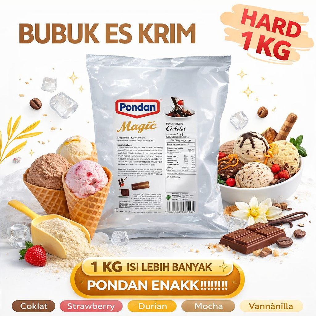 Jual Bubuk Ice Cream/ Bubuk Es Krim 1 Kg - Jual Bubuk Es Krim - Bubuk Es Krim Terenak/Bubuk Es COD