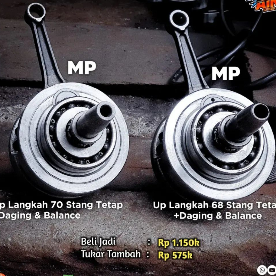 KHUSUS TUKAR TAMBAH Askruk MP L68 atau L70 stang Tetap Kruk As Megapro Langkah 68 70 AIM SPEED