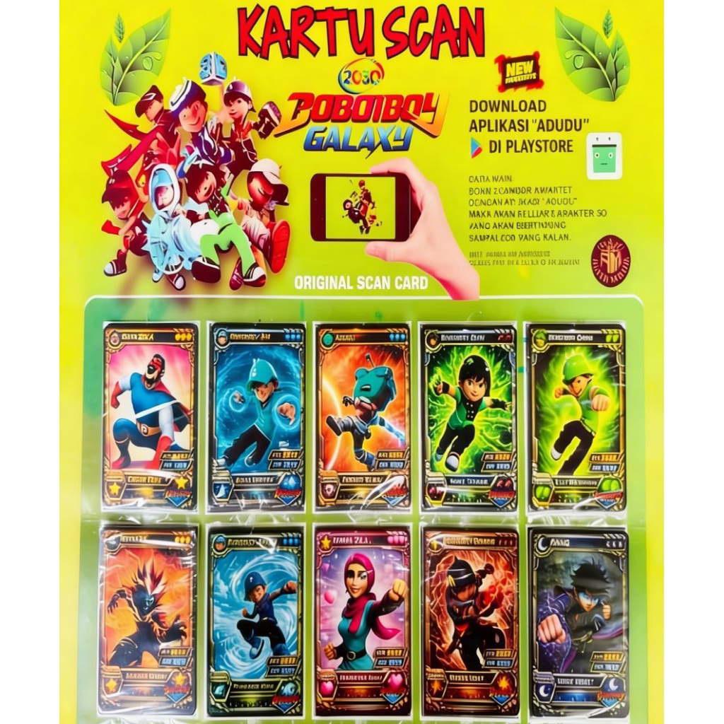 KARTU BOBOIBOY Galaxy Kartu scan sken Boiboiboy kartu Naruto scan one piece mobile legend TRADING CA