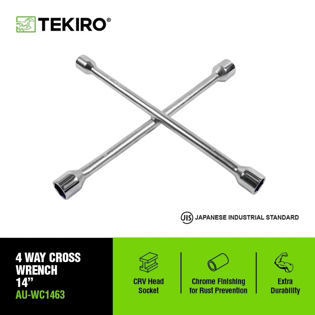 Tekiro Kunci Roda Palang Ban Mobil Motor 4 Ways Cross 14 Inch