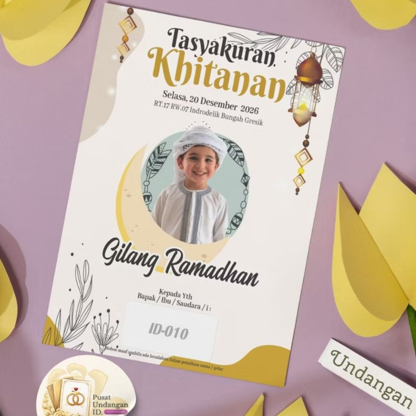 PUSAT UNDANGAN KHITAN / TASYAKURAN KHITAN / KARTU UNDANGAN FOTO / UNDANGAN PREMIUM