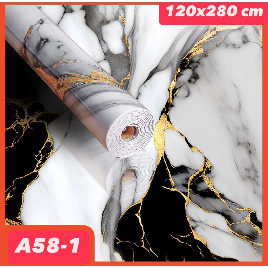 Wallpaper Dinding Motif Marble Mudah Dipasang dan Tahan Air
