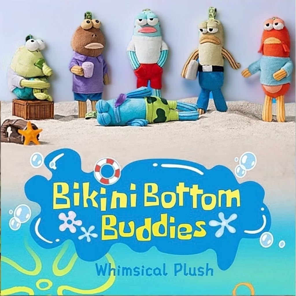 Selected ORI POP MART Bikini Bottom Buddies - Whimsical Plush Blind Box SpongeBob Action Figures Bir