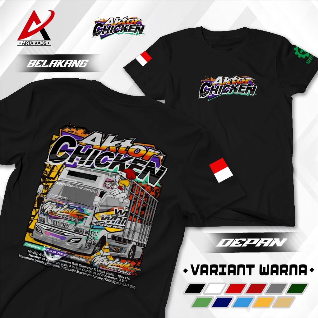 ARTAKAOS - T-SHIRT DISTRO AKTOR CHICKEN | KAOS PASUKAN TRUK | BAJU TERBARU