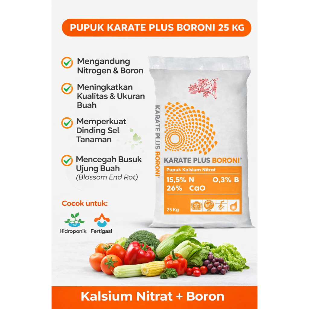 Pupuk Karate Plus Boroni 25 KG