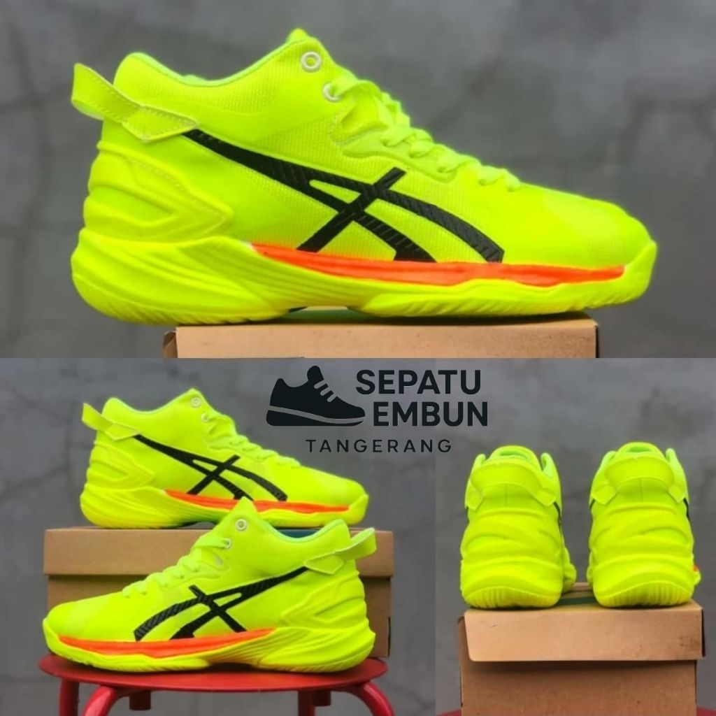 Sepatu Voli Wanita Hijau Stabilo Olahraga Voly Cewe Terbaru Size 36-40