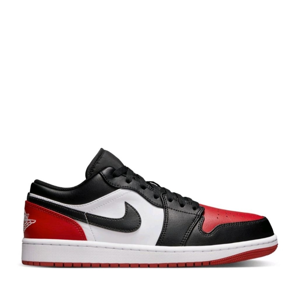 NIKE MEN'S SHOES - NIKE AIR JORDAN 1 LOW - WHITE/BLACK-VARSITY RED-WHITE