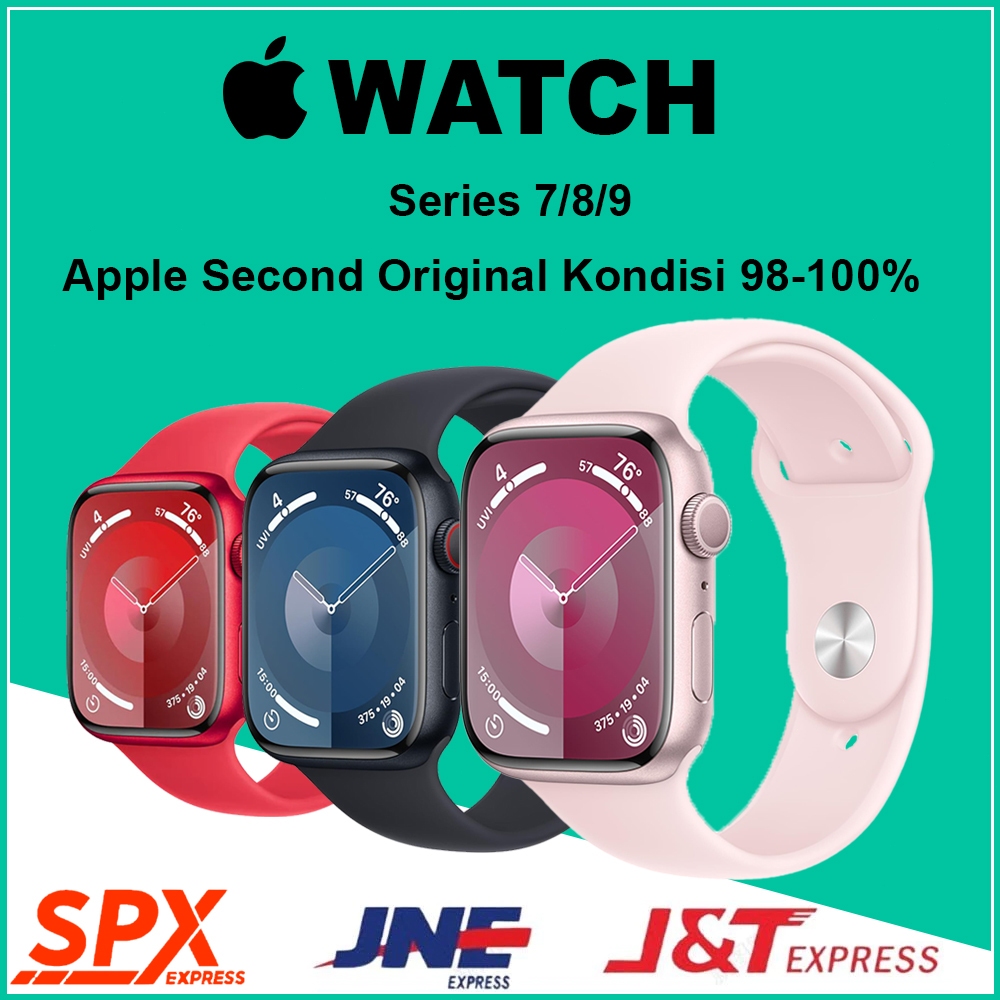 Apple Watch iwatch Series 7 8 9 41MM/45MM Second 100% Original Fullset Garansi Ex internasional