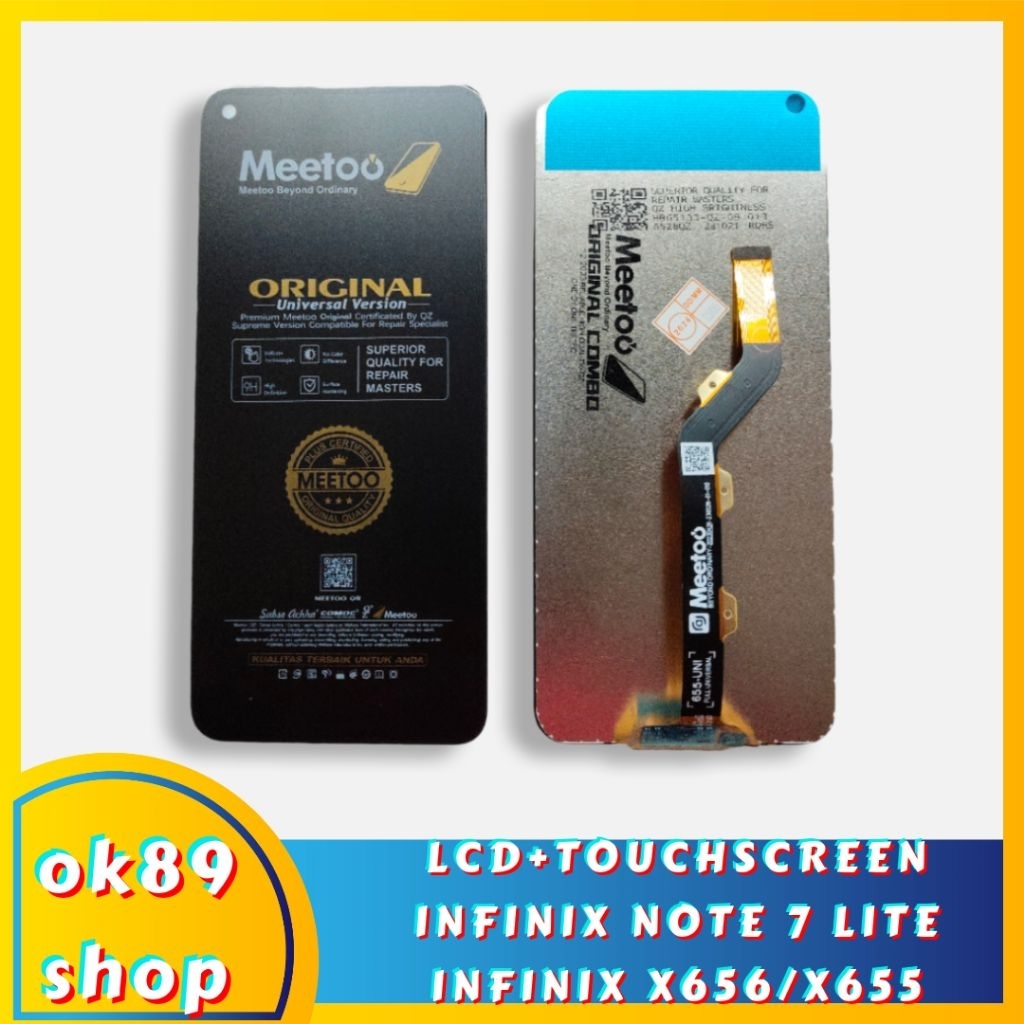 LCD+TOUCHSCREEN INFINIX NOTE 7 LITE / INFINIX NOTE 7LITE ( X656 - X655 ) MEETOO BLACK