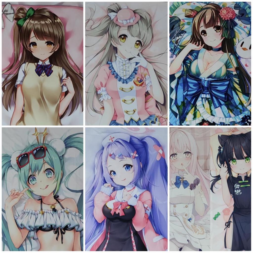 sarung dakimakura anime second bekas 160 x 50 cm kotori lovelive miku vocaloid hanae mika shun blue 