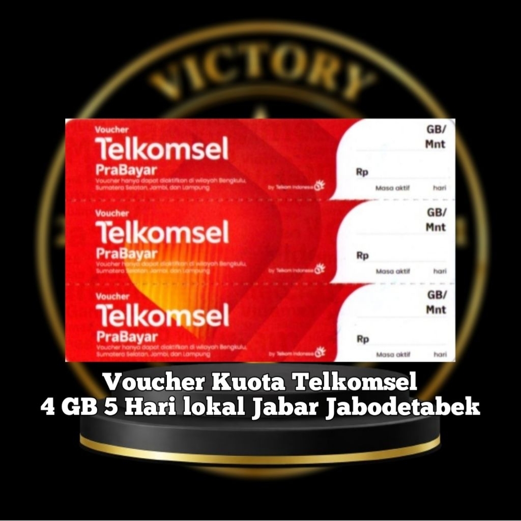 Voucher kuota Telkomsel 4 GB 5 Hari Lokal Jabar / Voucher kuota murah / kuota harian / Voucher kuota