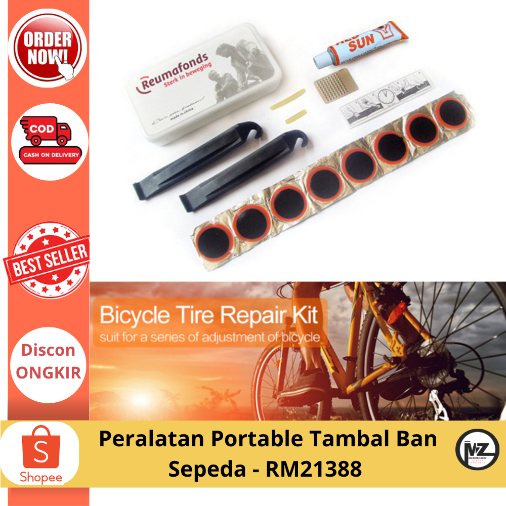 Peralatan portable tambal ban sepeda / Alat tambal Ban sepeda