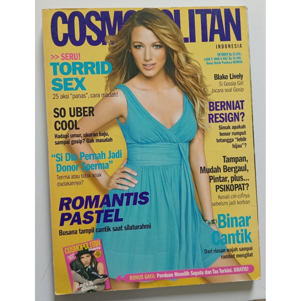 COSMOPOLITAN-Majalah Cosmopolitan Romantis Pastel