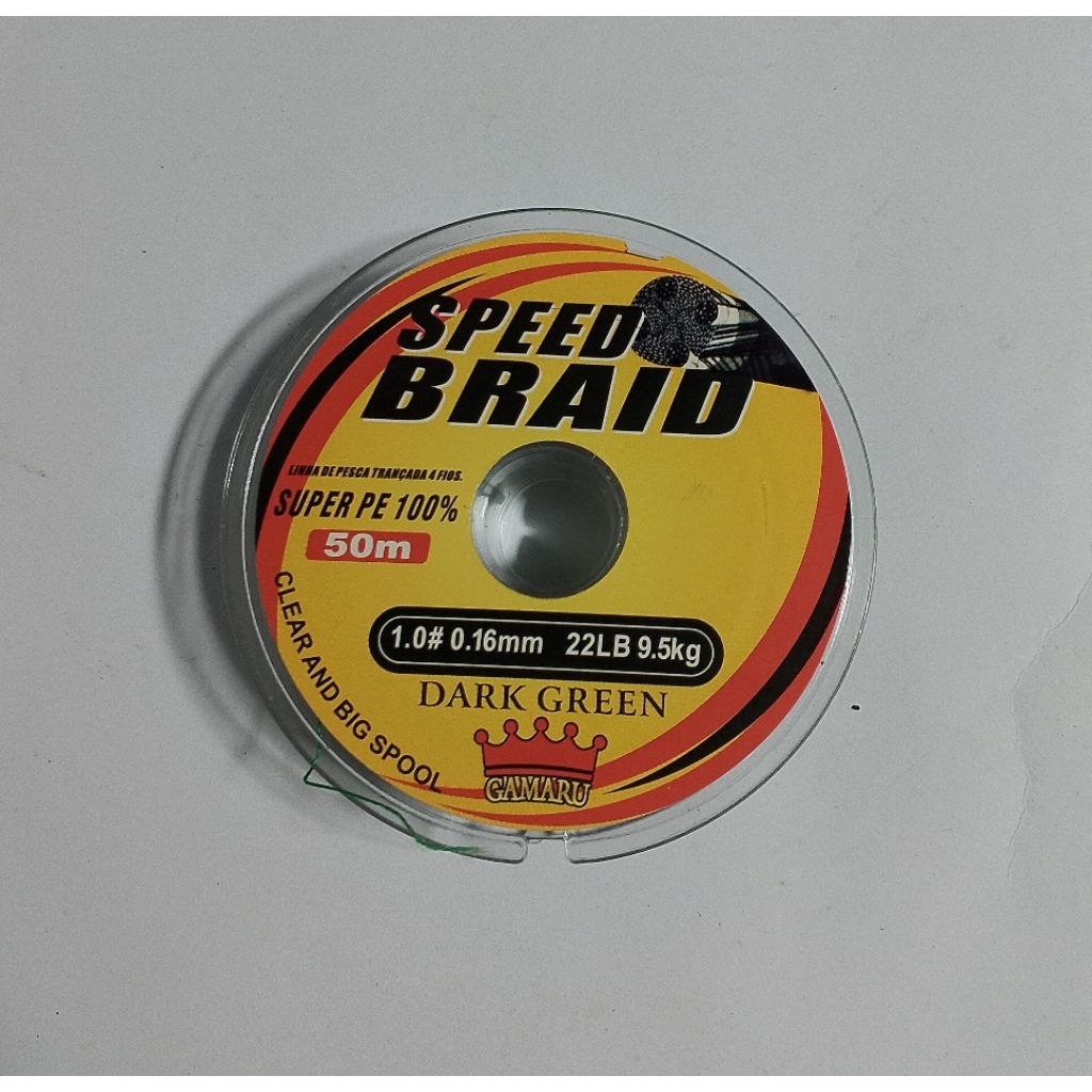 PE gamaru speed braid 1.0# 0.16mm 22lb 9.5kg